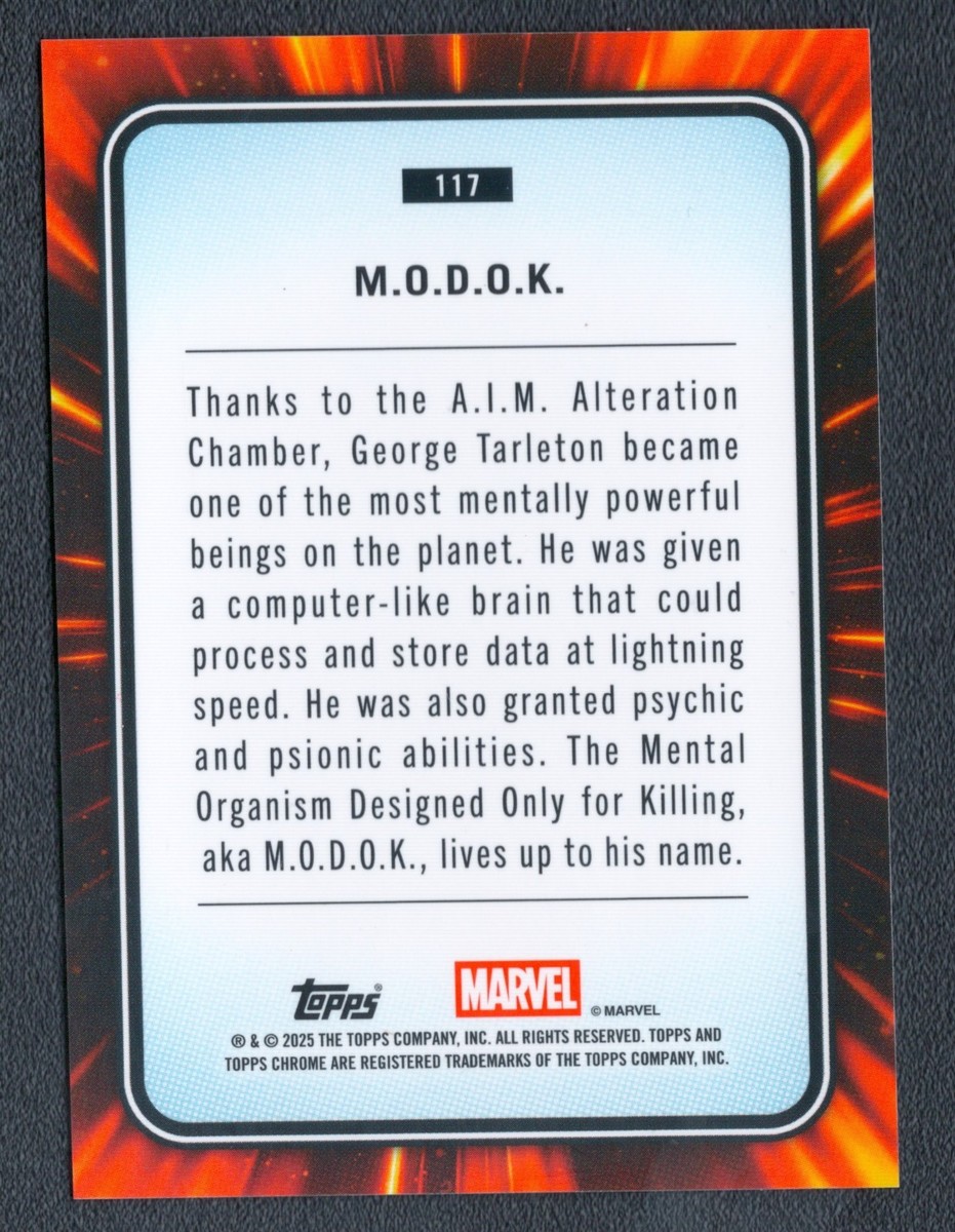 M.O.D.O.K. 2025 Topps Chrome Marvel Trading Card | eBay
