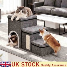 3Step Dog Steps Pet Stairs Ramp Foldable For Bed Cat House Storage Boxes