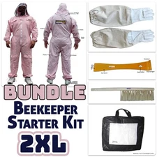 Jawadis Bee Protection Suit Bundle – 2XL Suit, Gloves, Hive Tool & Brush.