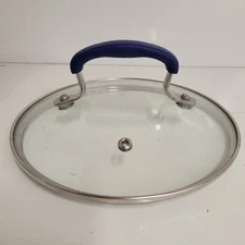 Pioneer Woman Cookware 7" Glass Pot Pan Lid Only Cobalt Blue Handle