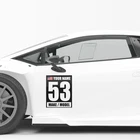 Custom Number Name Flag Model Sticker Glossy Matte Magnet For Car Racing BK x2