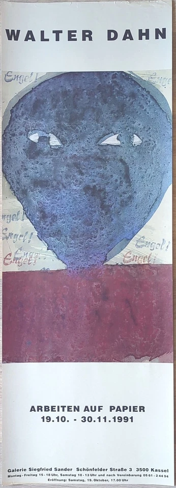 Poster Plakat - Walter Dahn Junge Wilde - Galerie Siegfried Sander - Kassel 1991 - Bild 1 von 1