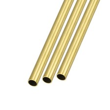 3Pcs Brass Tube 8mm OD x 0.5mm Wall T x 300mm L for Home Furnishing