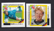2 Bilder - Sticker Hanuta / Duplo - WM 1998 - Oliver Kahn   Nr. 3 + 4
