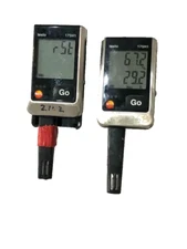 LOT OF-2- Testo 175H1 (0572 1754) Temp/RH Data Logger w/NTC Thermistor, RH Probe