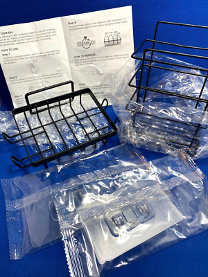 2-Pack Adhesive Shower Caddy Set Clutter-Free Storage for a Tidy Bath or Kitchen