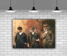 Peaky Blinders Tommy Shelby Leinwand Wandbild gedruckt Bild gerahmt fertig zum Aufhängen