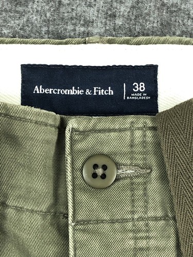 Abercrombie Fitch Cargo Shorts Men 38 Green Distressed Grunge Paratrooper NWT - Picture 3 of 15