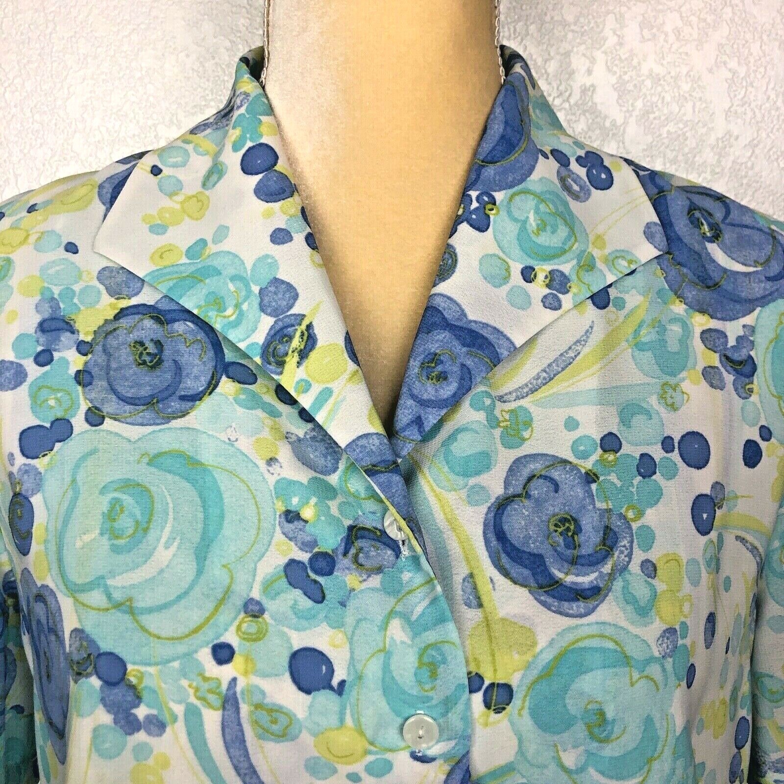 Vtg Pendleton Women's Button Front Watercolor Flo… - image 5