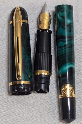 WATERMAN 万年筆 グリーンマーブル ウォーターマン エキスパート