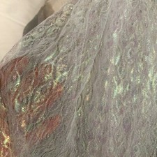 Spitze Stoff Netz Glänzend Laser Durchsichtig Tüll Pfauenfeder Muster