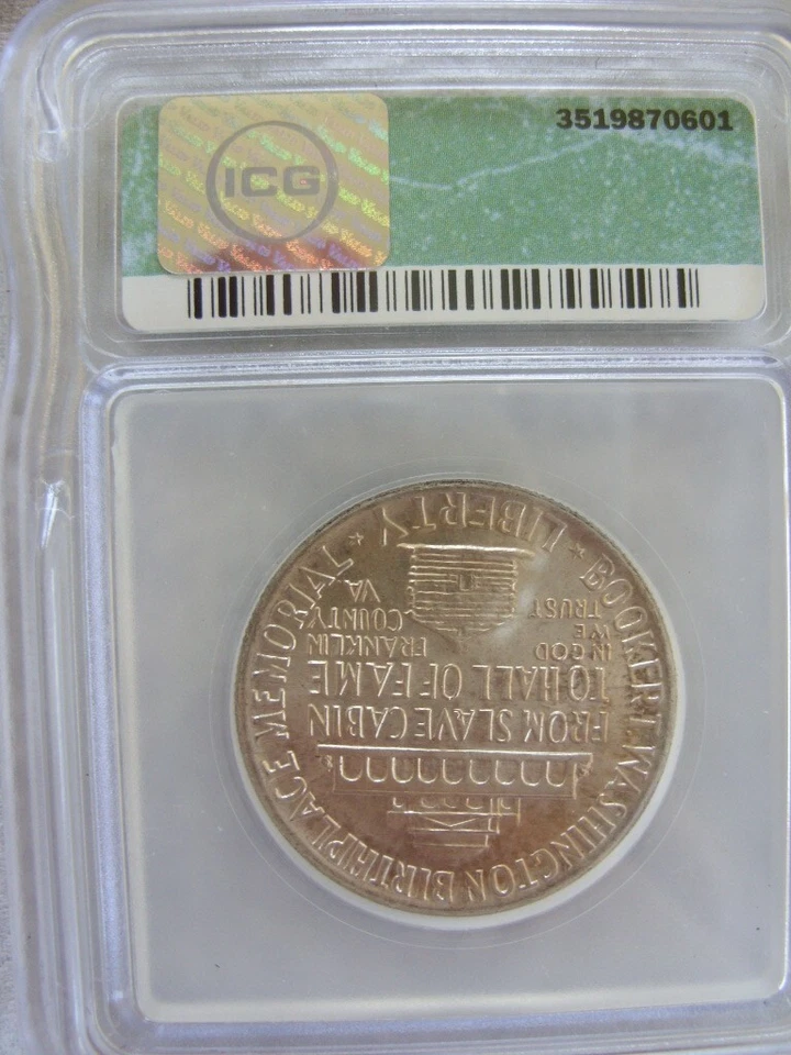 1946 Booker T Washington Half Dollar ICG ms64 - Image 2 of 2