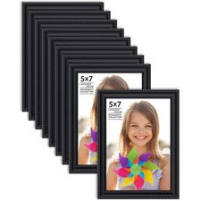 5x7 Picture Frames black 12 Pack Contemporary Frame Set Wall Mount Or Table To