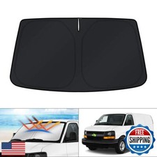 KUST Custom Fit Windshield Sun Shade for 1996-2025 Chevrolet Express Accessor