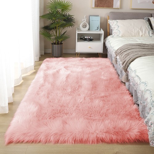 Latepis Faux Fur Sheepskin Area Rugs Soft Shaggy Carpet for Living Room Bedroom - Picture 42 of 219