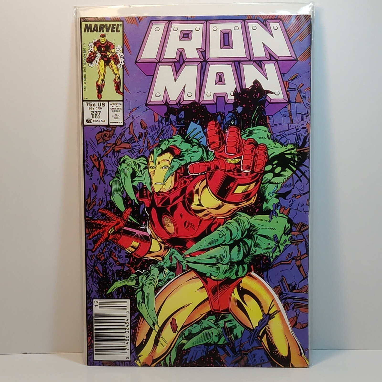 Iron Man 237 NM- NEWSSTAND 1st appearance of Mr Metzger Marvel Comics 1988 