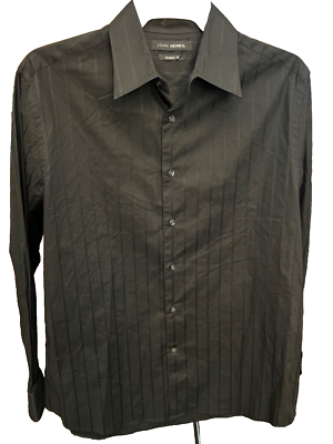 #ad #ad John Henry Long Sleeve Button Up Dress Shirt Modern Fit Size Large $13.00