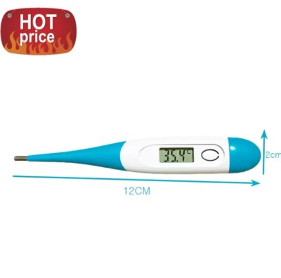 Thermomètre Digital LCD Pour Bébé, Enfant Et Adulte - Usage Rectal, Buccal, Axillaire - Neuf