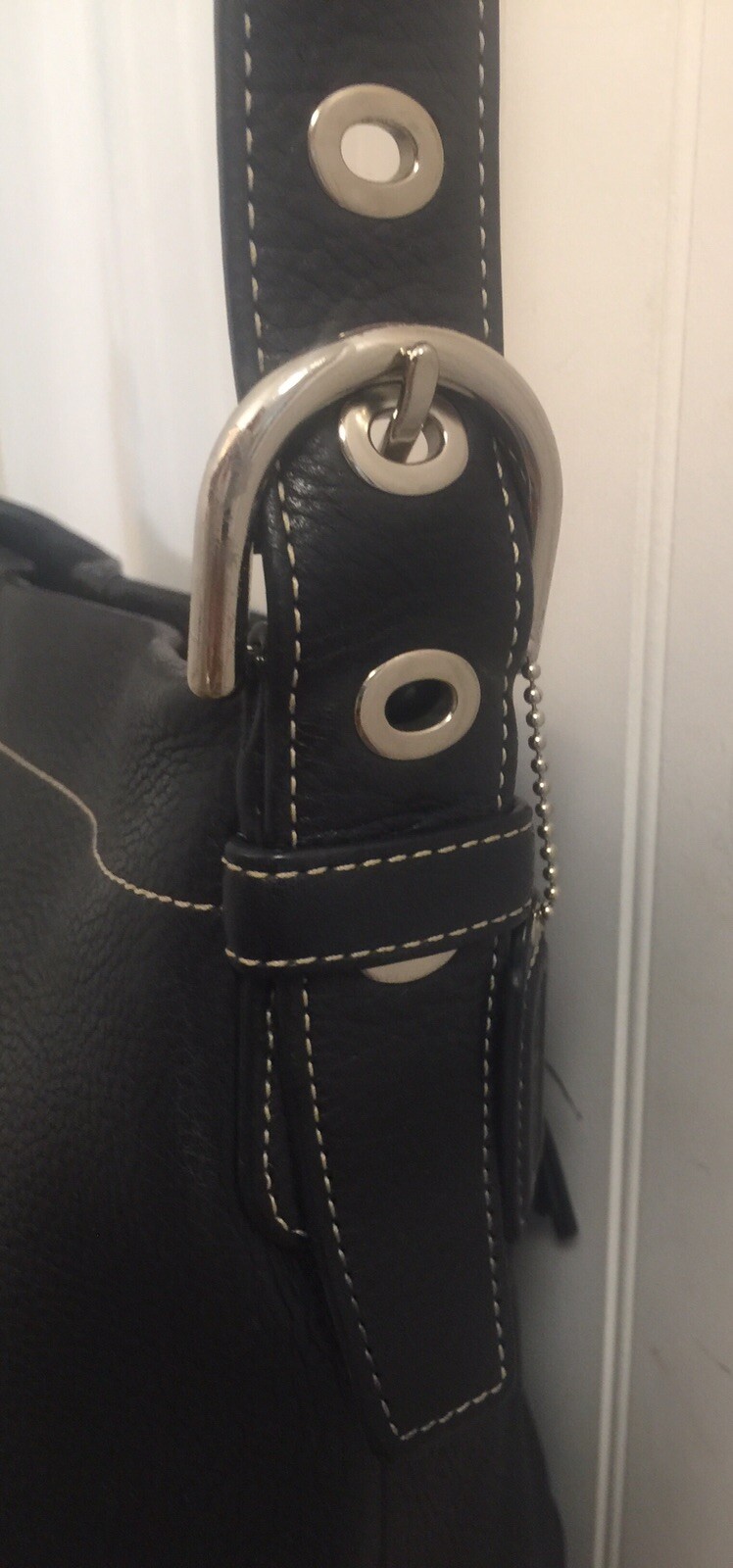 Authentic COACH Vintage Shoulder Duffle Bag Purse Lea… Gem