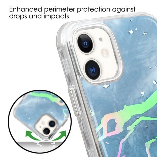 Hybrid Glitter Marble Pattern Shockproof Case Cover for iPhone 11 - Picture 21 of 55