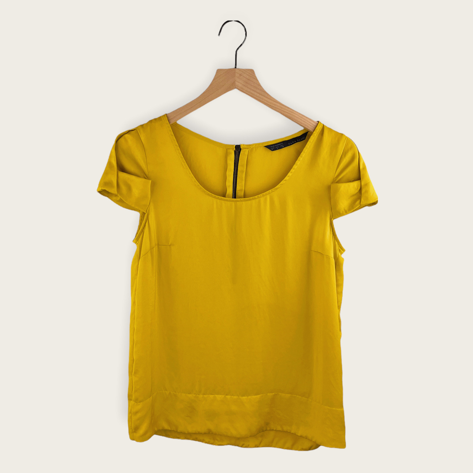 ZARA Basic Lime Green Blouse, M - image 1