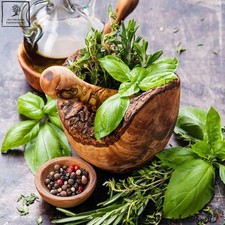 Mörser und Stößel aus Olivenholz Holz Geschenk Stoessel mediterran ab ca. 10cm Ø