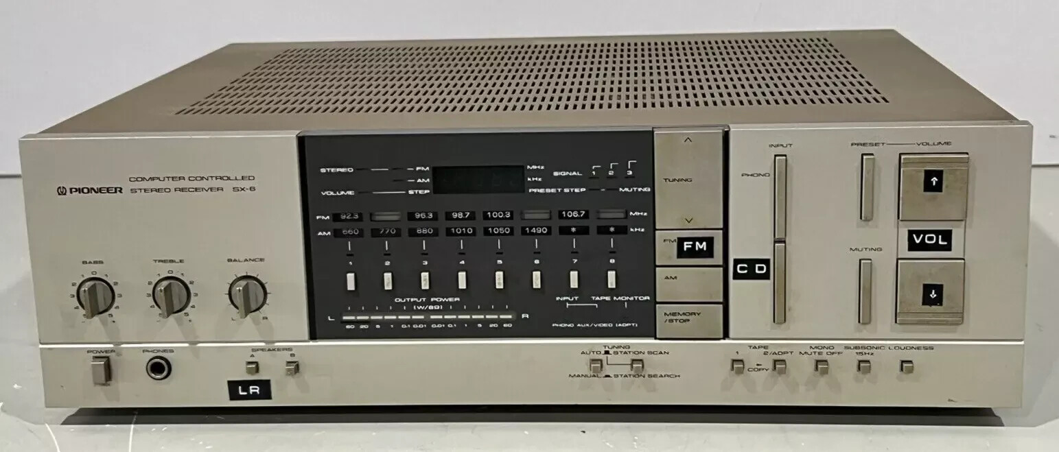 Pioneer SX-6 Receiver HiFi Stereo 2 Channel Phono Vintage Audiophile Japan Radio