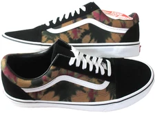 Vans Men's Old Skool Woodland Wash Black Tie Dye Canvas Suede shoes Size 11.5