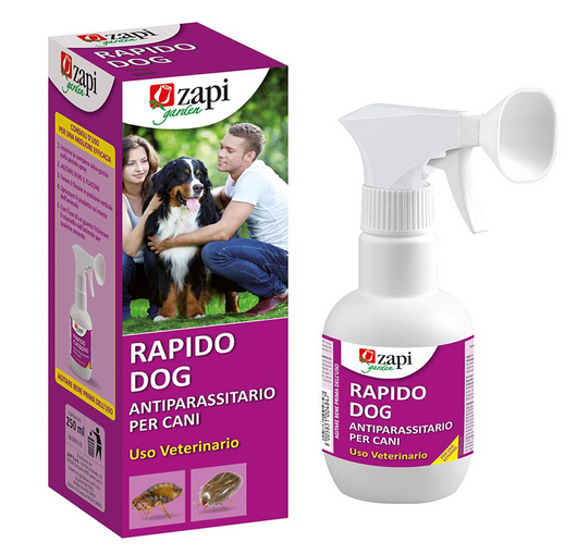 SPRAY PER CANI ZAPI RAPIDO DOG 250 ml. antiparassitario contro zecche e pulci