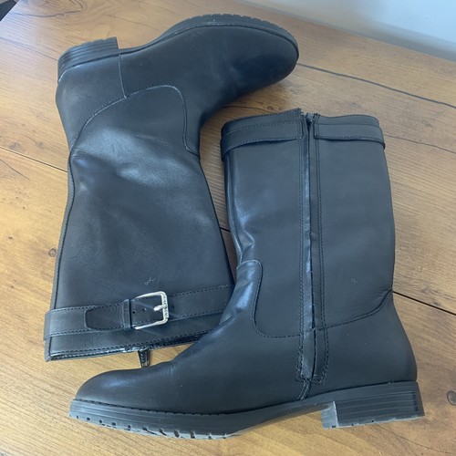 Ralph Lauren 1847 sorissa Riding Tall Boots Ralph Lauren Leather Black Size 6 - Picture 7 of 8