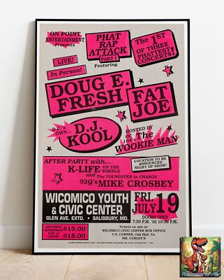 Doug E Fresh Fat Joe DJ Kool 1997 Live Konzert Tour Foto/Poster bis 36''