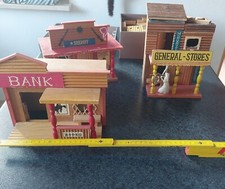 Westernstadt, Häuser und Bausteine , DDR, Holz