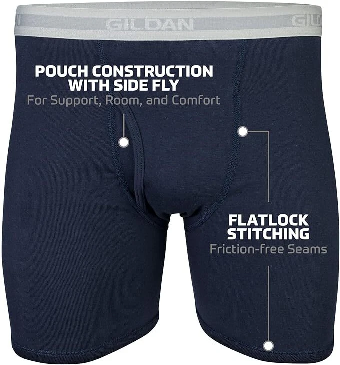 Gildan Men's Underwear Boxer Briefs, 5 Pack - Image 3 of 4