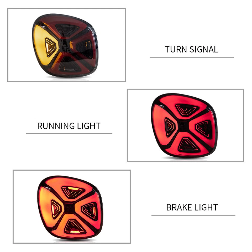 Smoked Full LED Tail Lights For 2016-2019 Mercedez Benz Smart 453 Fortwo/Forfour - Image 4 of 4