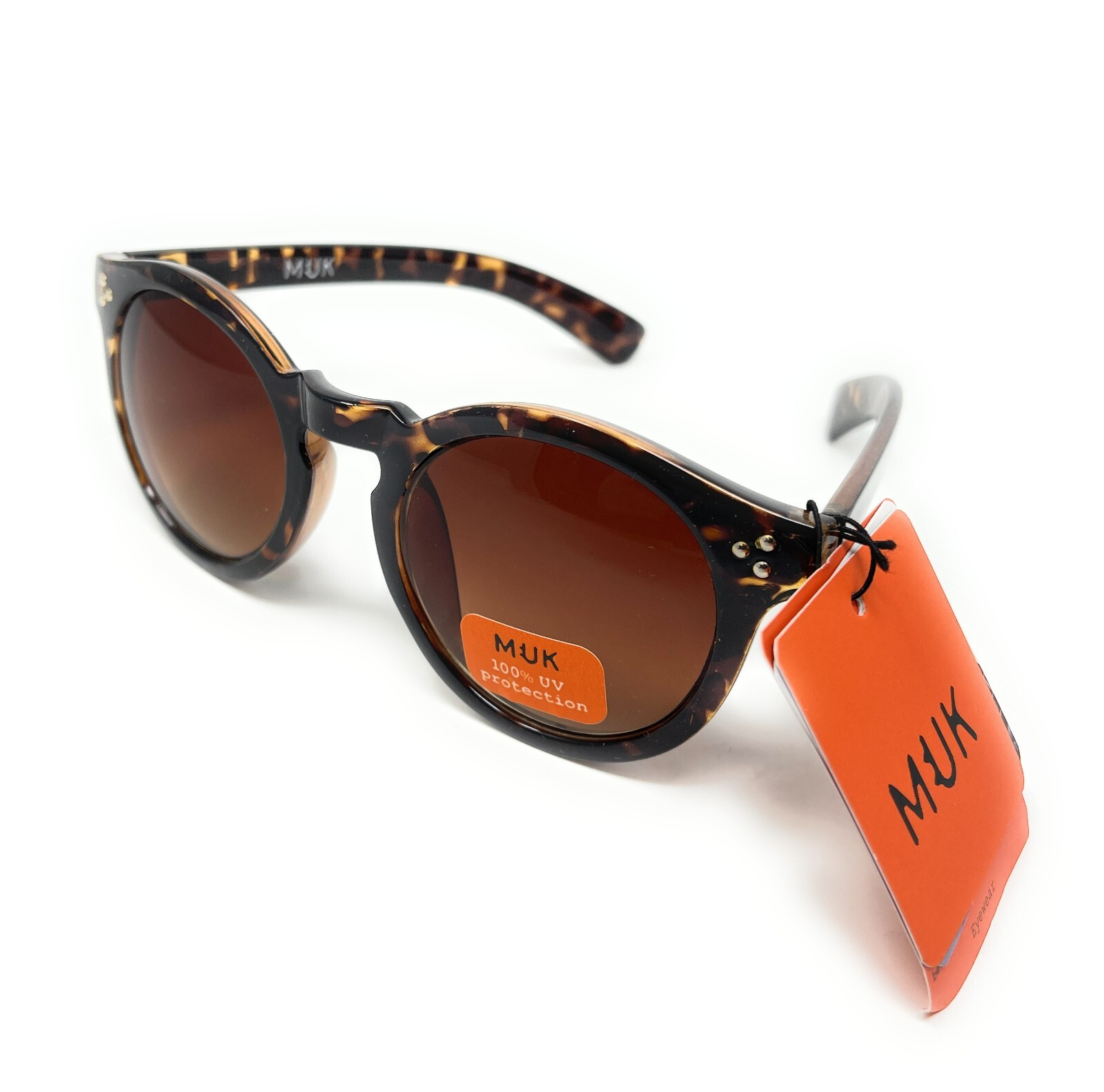 MUK Sunglasses Women's Fashion Brown Tortoise Shell Frame 100% UVA UVB 7853