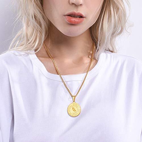 U7 Bible Verse Prayer Necklace 18K Gold Plated Christian Jewelry for Men Wome - Picture 6 of 7