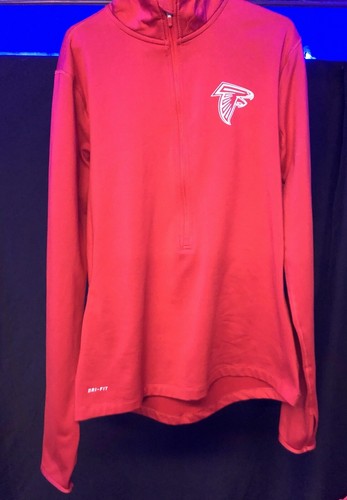 Nike Atlanta Falcons NFL Dri Fit 1/4 Zip Pullover Womens with Thumb Holes Red M - Picture 7 of 7