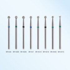 10 Pcs/Box Dental Diamond Burs Ball Round 25mm For High Speed Handpiece FG 1.6mm