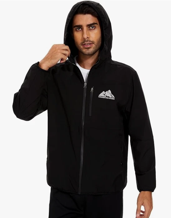 Conurbation Men's Lightweight Waterproof Rain Jacket Windbreaker with Hood - XL - Image 4 of 4