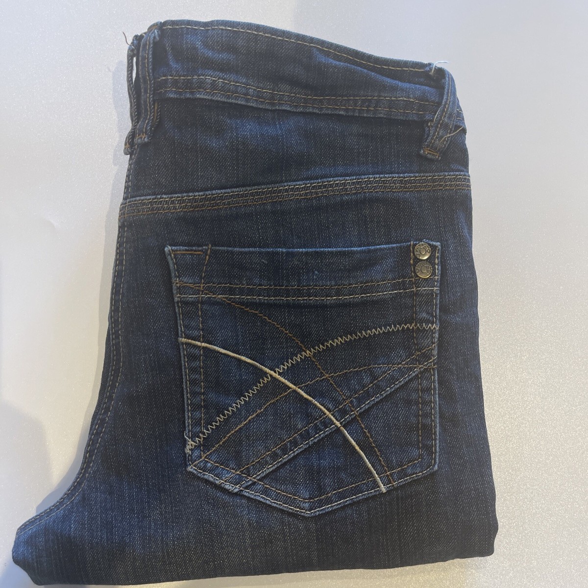 Jean Femme George Super Skinny Taille 14 - Délavé Bleu Foncé, Coupe Ajustée !