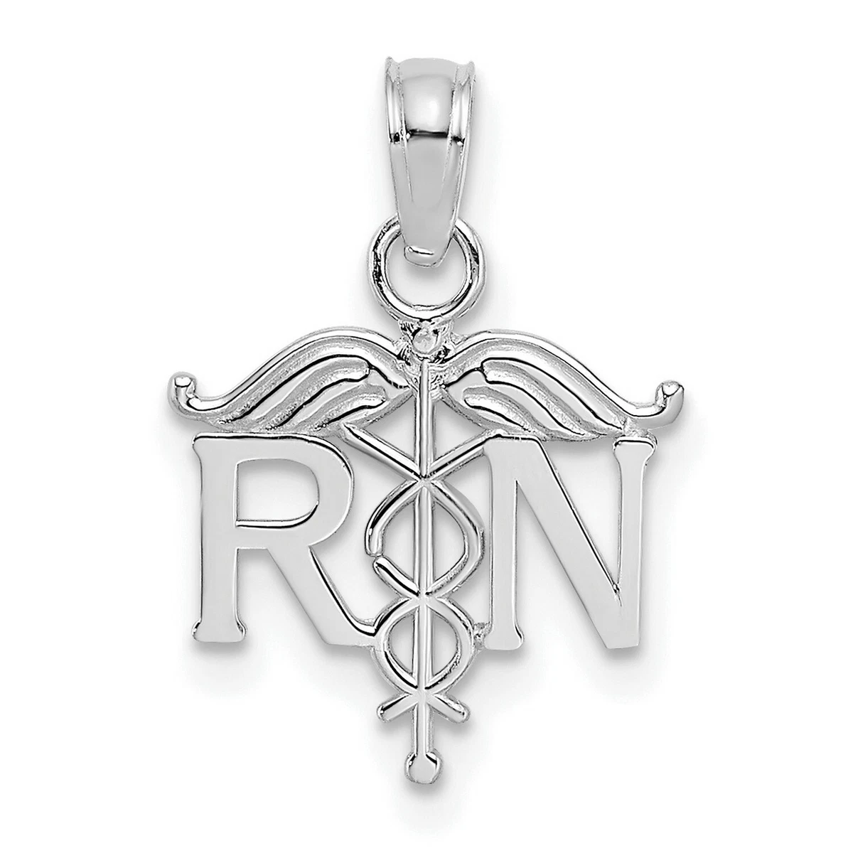 Caduceus necklace sales white gold