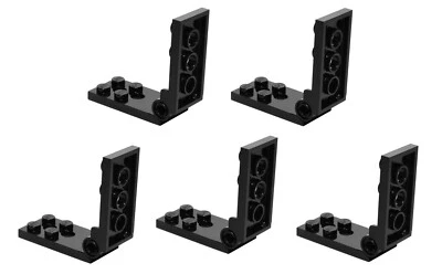😀 LEGO Hinge Swivel 2x3 Black Plate [5 sets= 10 pieces + Technic Pins] Flat [+]
