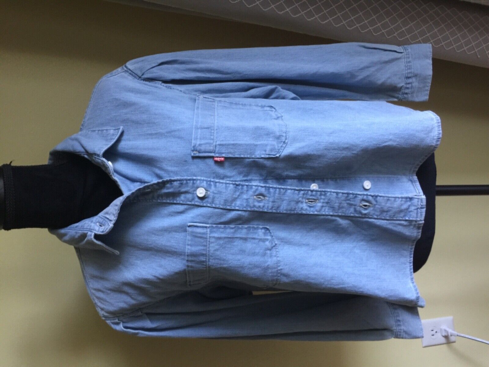 Ladies Levi's denim light blue collared shirt buttoned up S made in Sri  Lanka | eBay