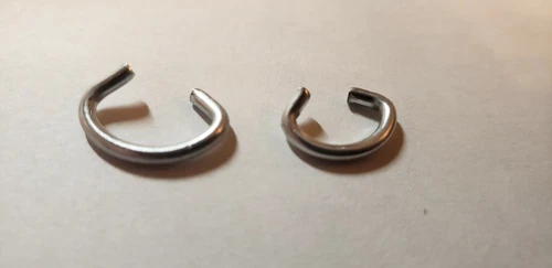 Galvanized OR Stainless Steel 3/8" - 1/2" Blunt Tip Hog Rings.  Qty. 100 or 1 Lb