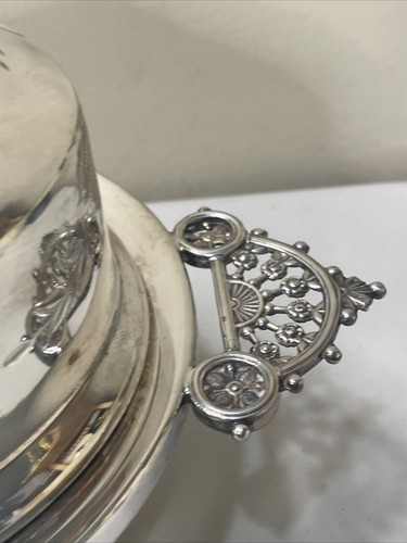 Antique New York Silver Plate Co Quadruple Plate Covered Butter Dish Server - Picture 5 of 24
