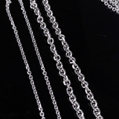 Bulk Wholesale Lot Of Stainless Steel Round Rolo Chains - Choose 2mm, 3mm, 4mm, Or 5mm Width