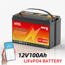 Bluetooth 12V 168Ah LiFePO4 Lithium Battery Deep Cycle 2150Wh for Solar Off-grid