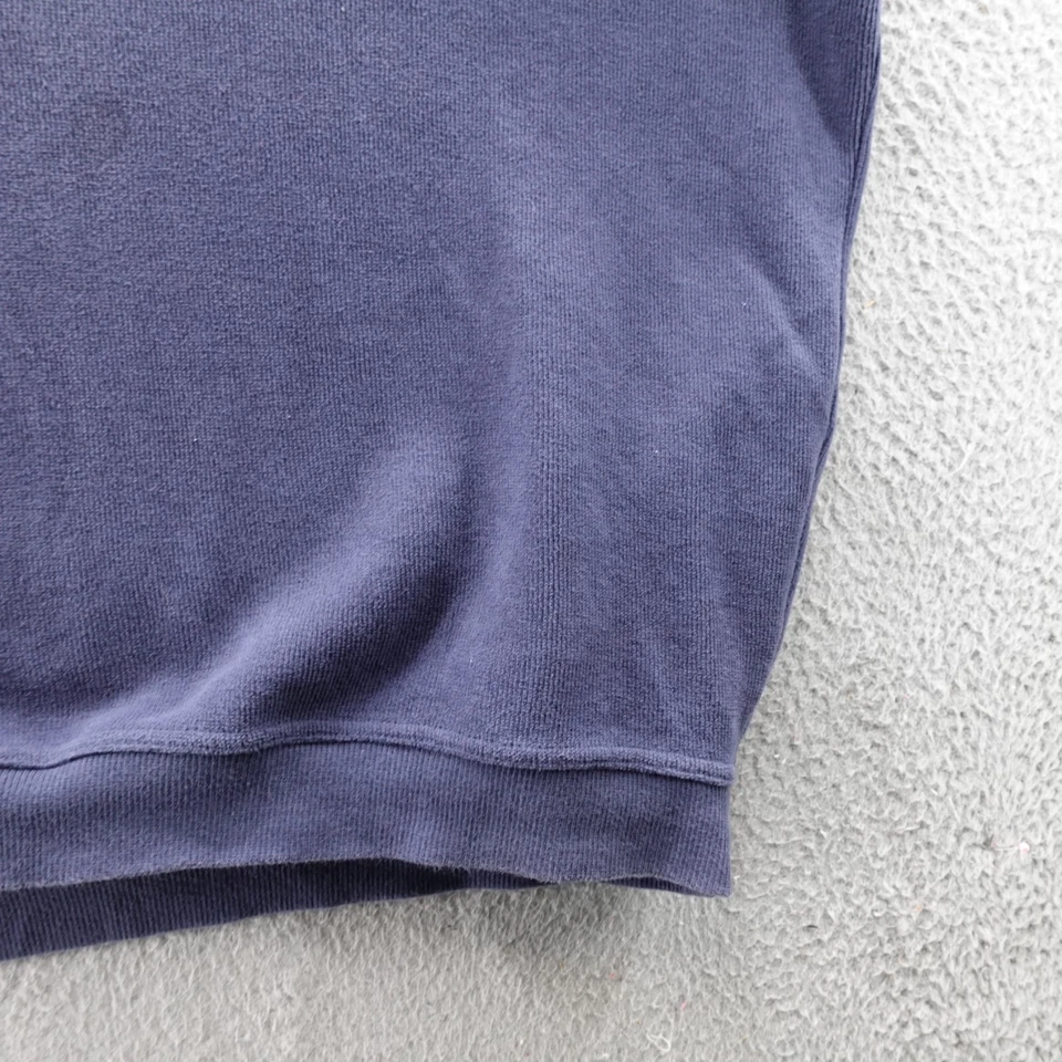 Chaleco Suéter Vintage Reebok Para Hombre Grande Azul Algodón Grueso Cuello en V Golf Foto 3 de 4