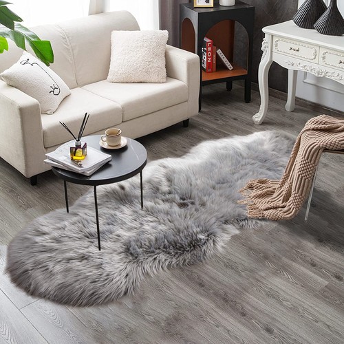Latepis Faux Fur Sheepskin Area Rugs Soft Shaggy Carpet for Living Room Bedroom - Picture 137 of 219