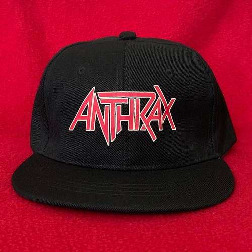 Rock Band Solid Black Color Logo Printed Flat Bill Cap Adjustable Snap Back - Picture 3 of 50